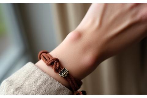Armband van zeemansknoop met messing sluiting